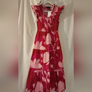 Sugarlips Pink and Red Textured Dress